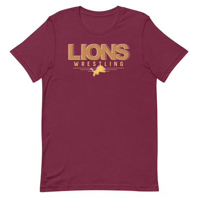 Lions Wrestling Club Maroon Senior Dad T-Shirt