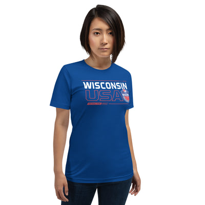 Wisconsin Wrestling Federation Wrestling 2023 Stack Unisex Staple T-Shirt