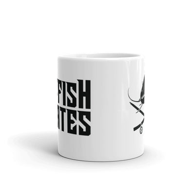 Catfish Pirates White glossy mug