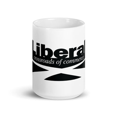 City of Liberal White glossy mug