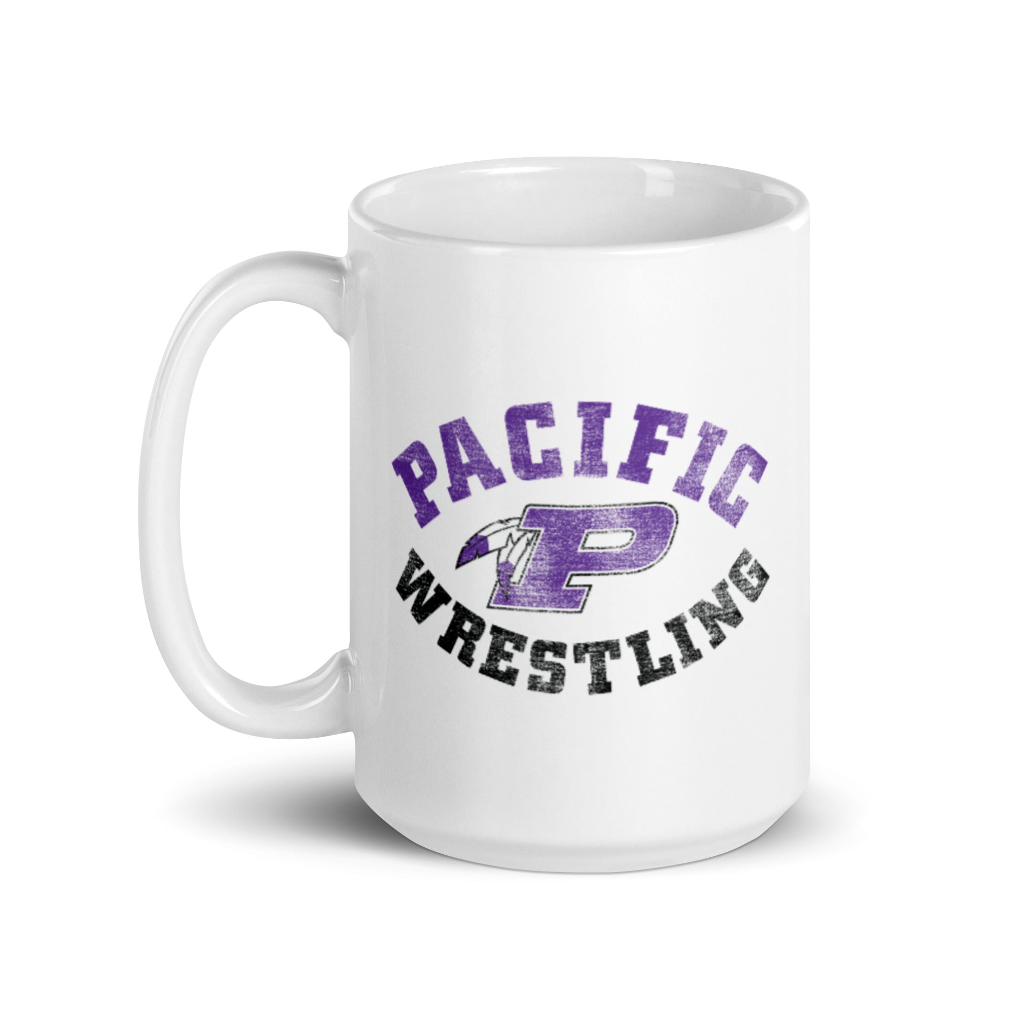 Pacific Wrestling White glossy mug
