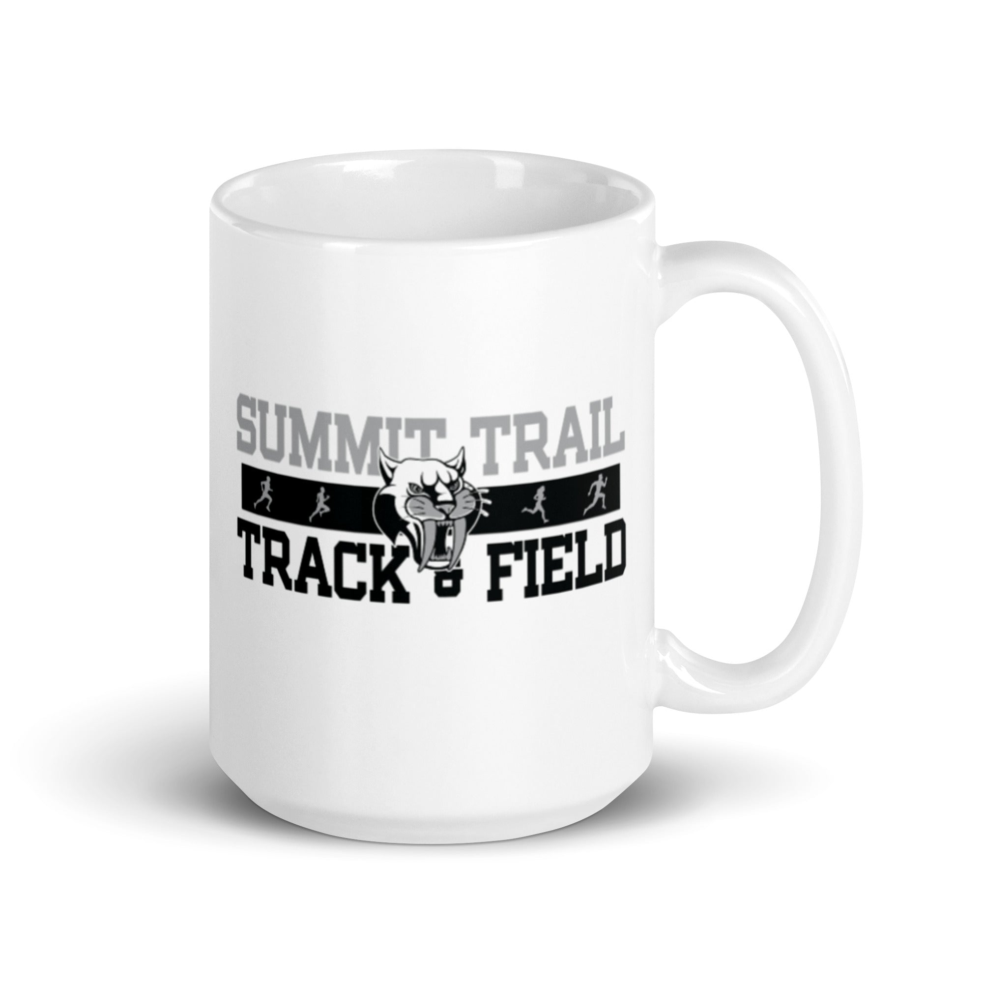 Summit Trail Middle School Track & Field White Glossy Mug