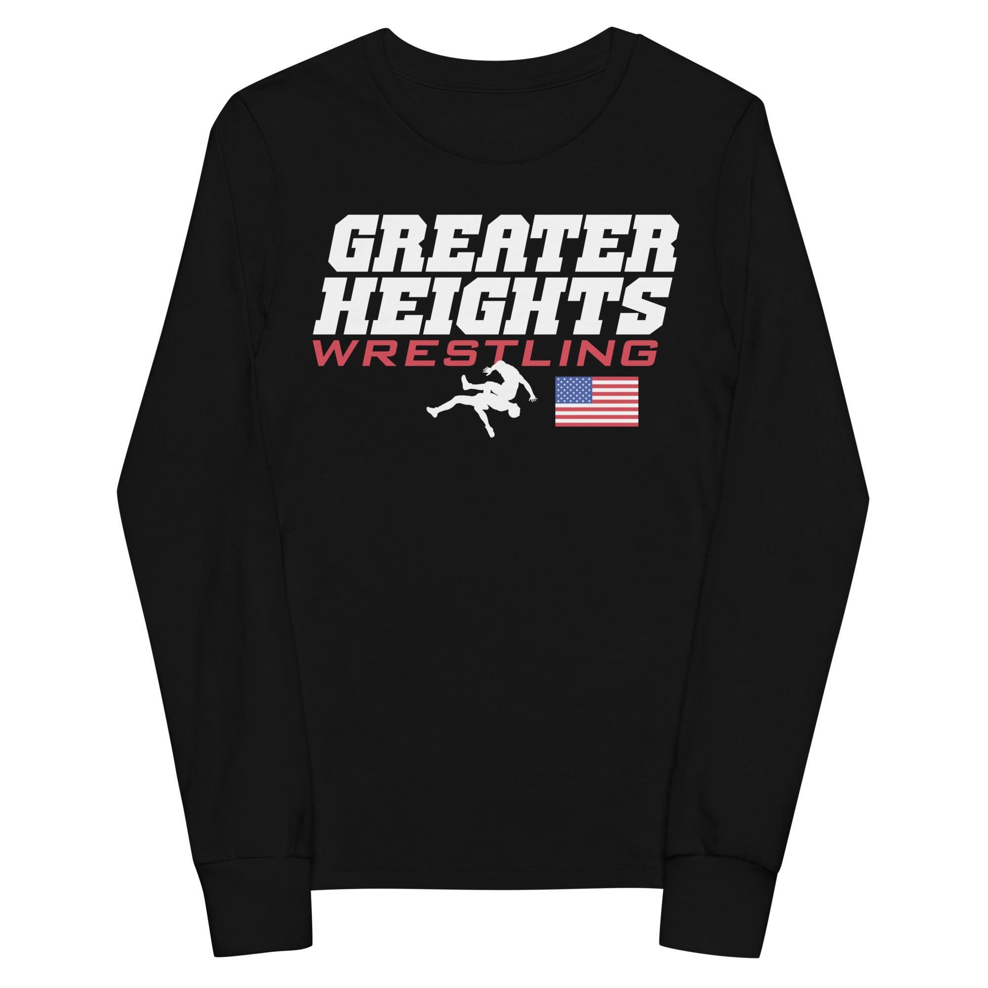 Greater Heights Wrestling 2 Youth long sleeve tee
