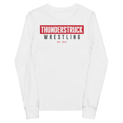 Kansas Thunderstruck Wrestling Black/White Thunderstruck Youth Long Sleeve Tee