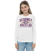 Kearney Wrestling Girls State Champs White Youth Long Sleeve Tee