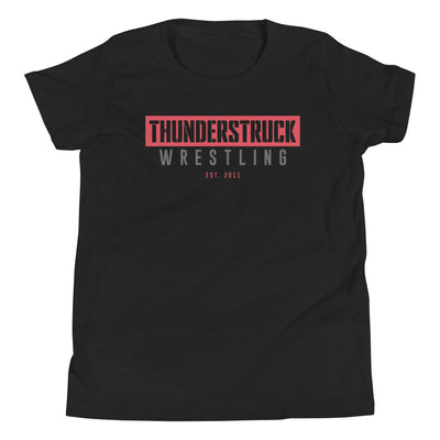Kansas Thunderstruck Wrestling Black/White Thunderstruck Youth Staple Tee