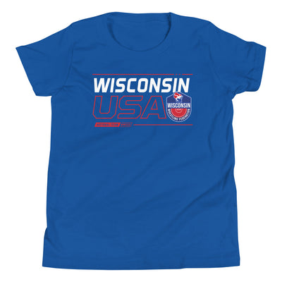 Wisconsin Wrestling Federation Wrestling 2023 Stack Youth Staple Tee