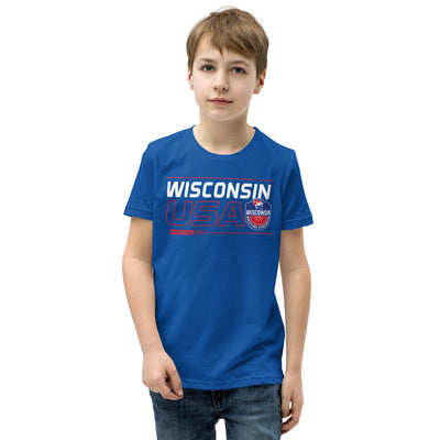 Wisconsin Wrestling Federation Wrestling 2023 Stack Youth Staple Tee