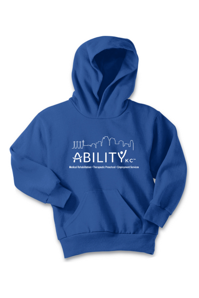 ABILITY KC Port & Company - Youth Core Fleece Pullover Hooded Sweatshirt. PC90YH