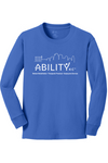 ABILITY KC Port & Company Youth Long Sleeve Core Cotton Tee. PC54YLS