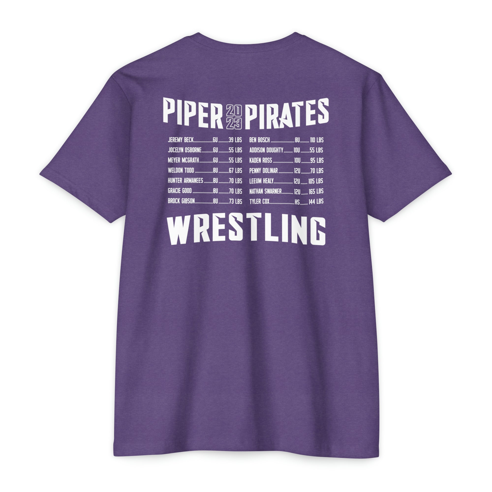 Piper Kids State Wrestling 2023 Next Level Unisex CVC Jersey T