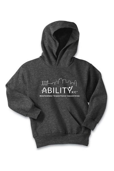 ABILITY KC Port & Company - Youth Core Fleece Pullover Hooded Sweatshirt. PC90YH