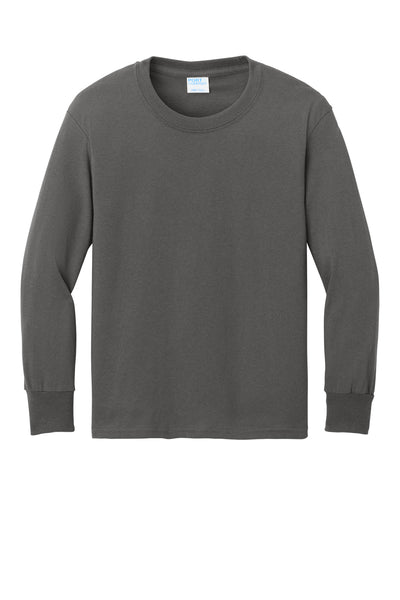 Port & Co Youth Long Sleeve Core Cotton Tee