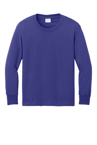 Port & Co Youth Long Sleeve Core Cotton Tee