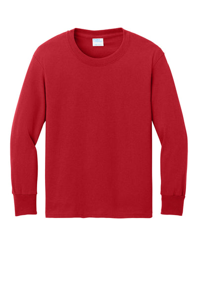 Port & Co Youth Long Sleeve Core Cotton Tee