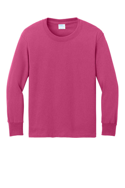Port & Co Youth Long Sleeve Core Cotton Tee