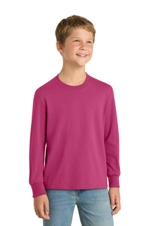 Port & Co Youth Long Sleeve Core Cotton Tee