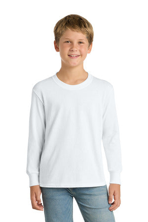 Port & Co Youth Long Sleeve Core Cotton Tee