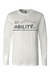 ABILITY KC BELLA + CANVAS Jersey Long Sleeve Tee