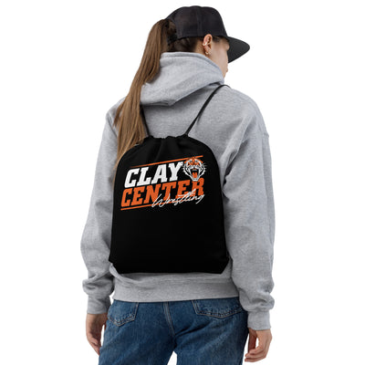 Clay Center Wrestling All-Over Print Drawstring Bag