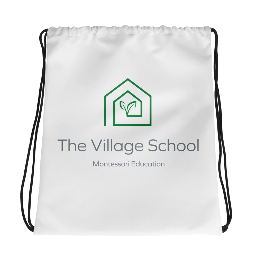 The Village School Montessori Education Drawstring bag