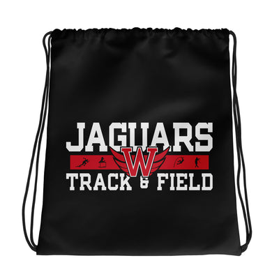 Blue Valley West Track & Field All-Over Print Drawstring Bag