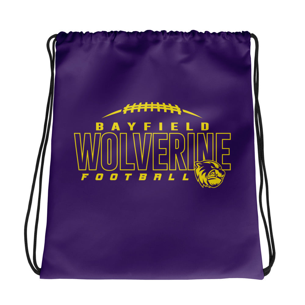 Bayfield Middle School Football All-Over Print Drawstring Bag