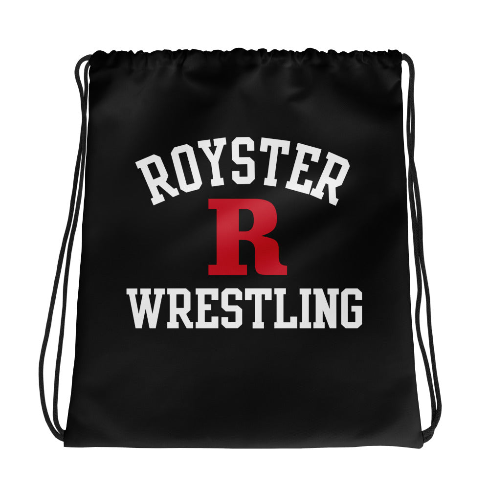 Royster Rockets Wrestling All-Over Print Drawstring Bag