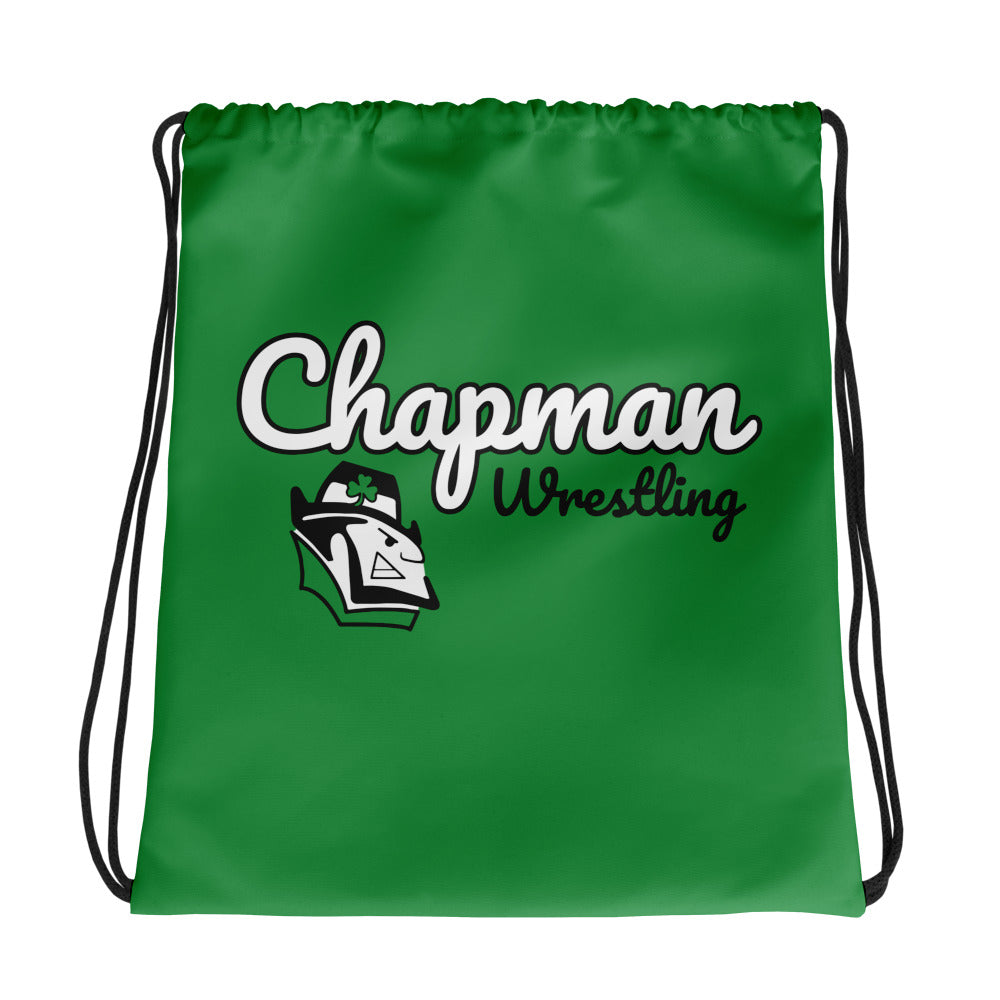 Chapman Wrestling All-Over Print Drawstring Bag