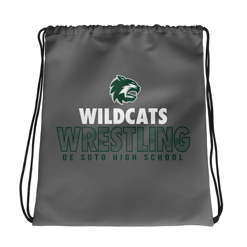 De Soto High School Wrestling All-Over Print Drawstring Bag
