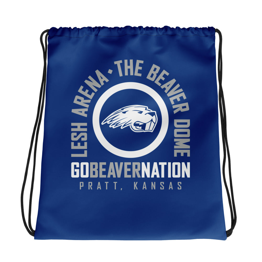 Pratt Community College Beaver Nation All-Over Print Drawstring Bag