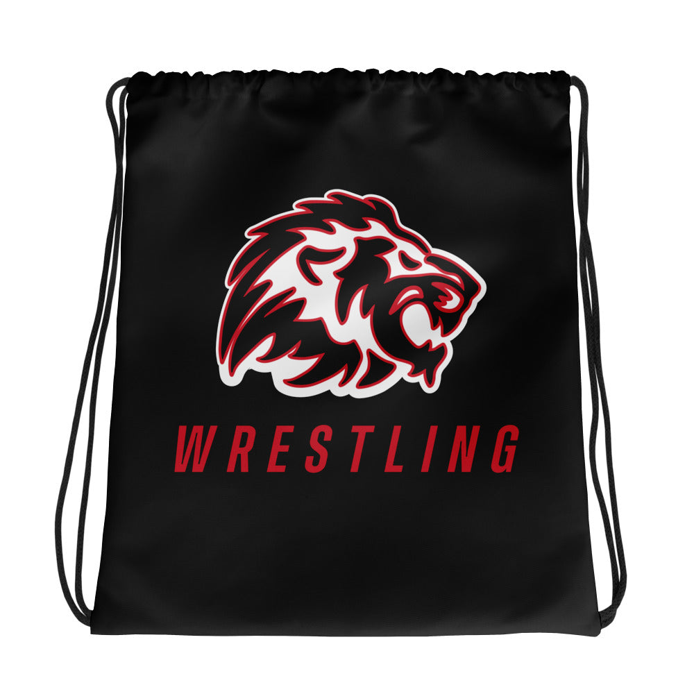 Lansing Wrestling  All-Over Print Drawstring Bag