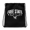 Lawrence Free State Wrestling All-Over Print Drawstring Bag