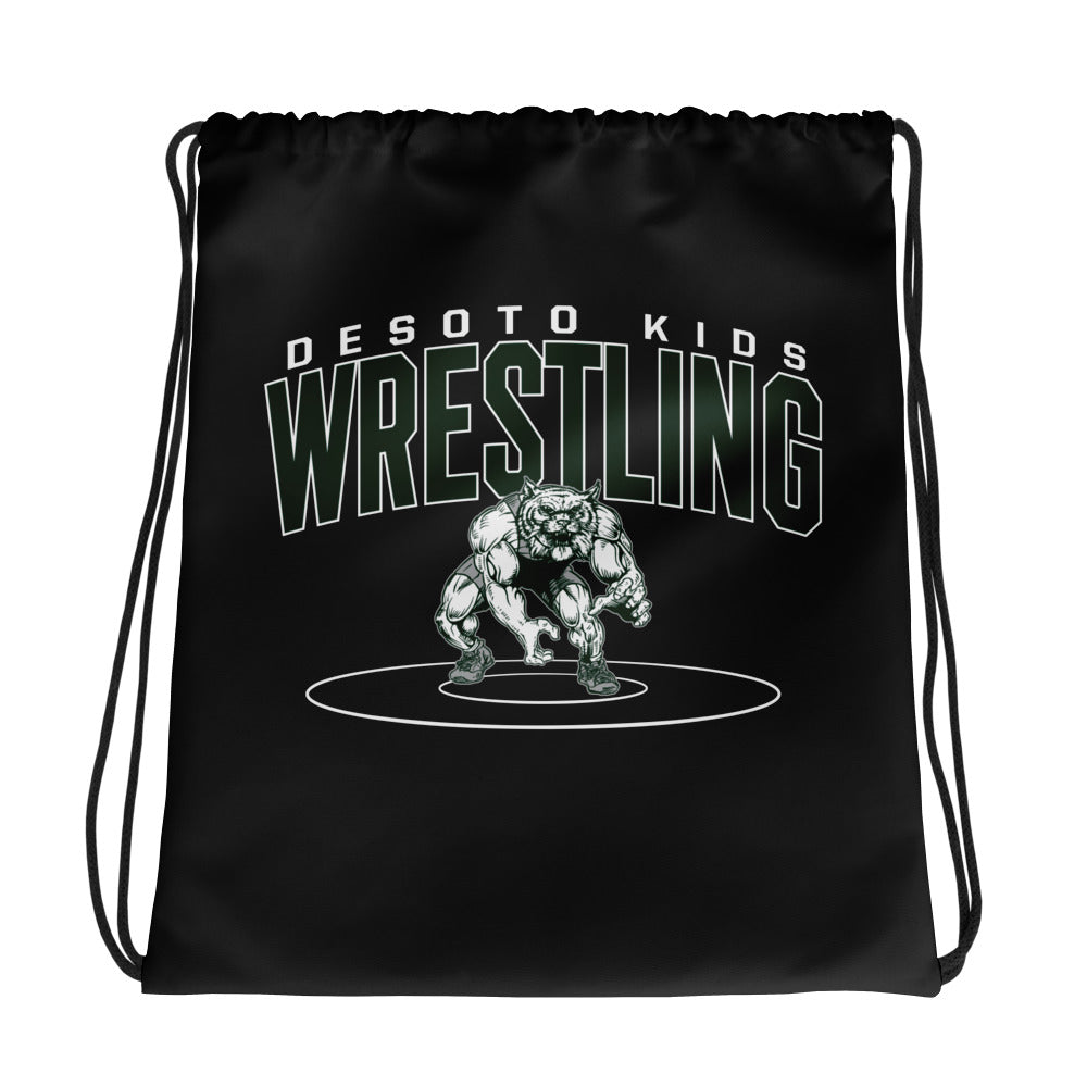 De Soto Kids Wrestling All-Over Print Drawstring Bag