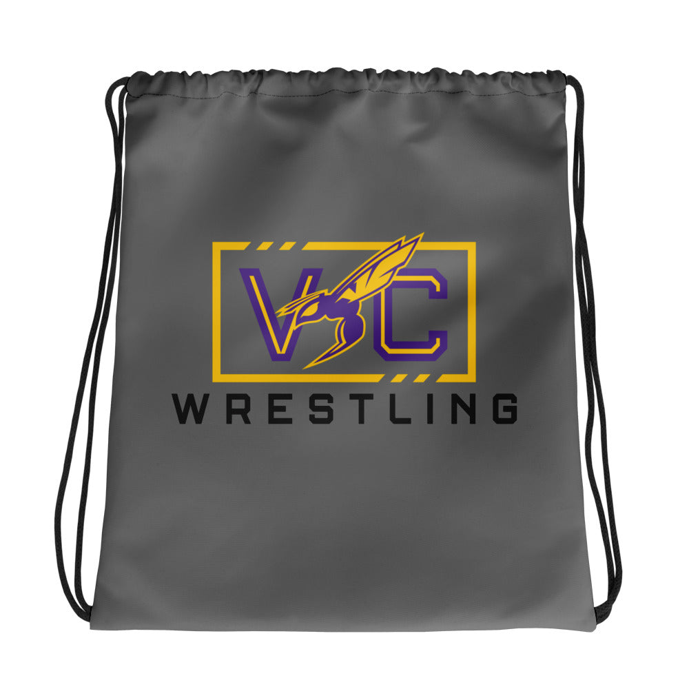 Valley Center Wrestling Club All-Over Print Drawstring Bag