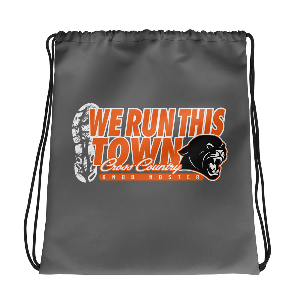 Knob Noster Cross Country All-Over Print Drawstring Bag