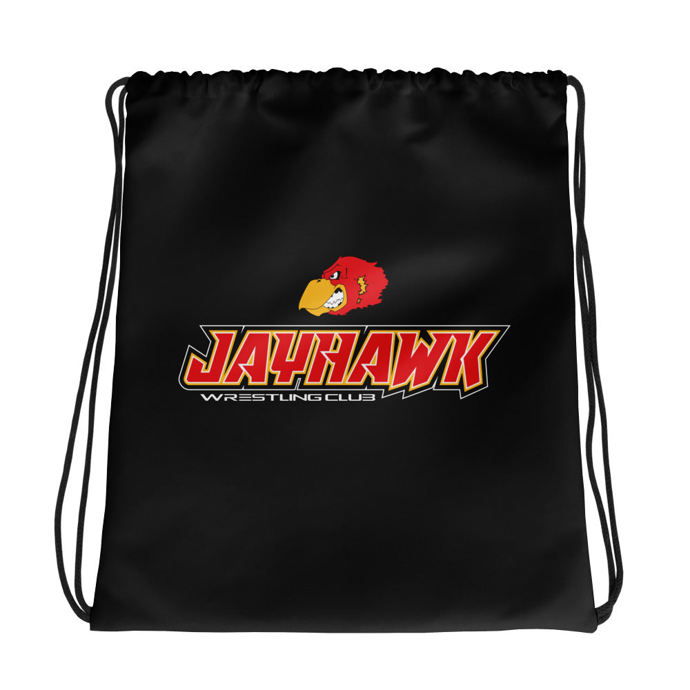 Jayhawk Wrestling Club All-Over Print Drawstring Bag