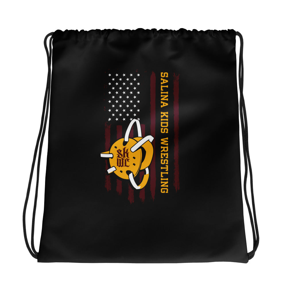Salina Kids Wrestling Club All-Over Print Drawstring Bag