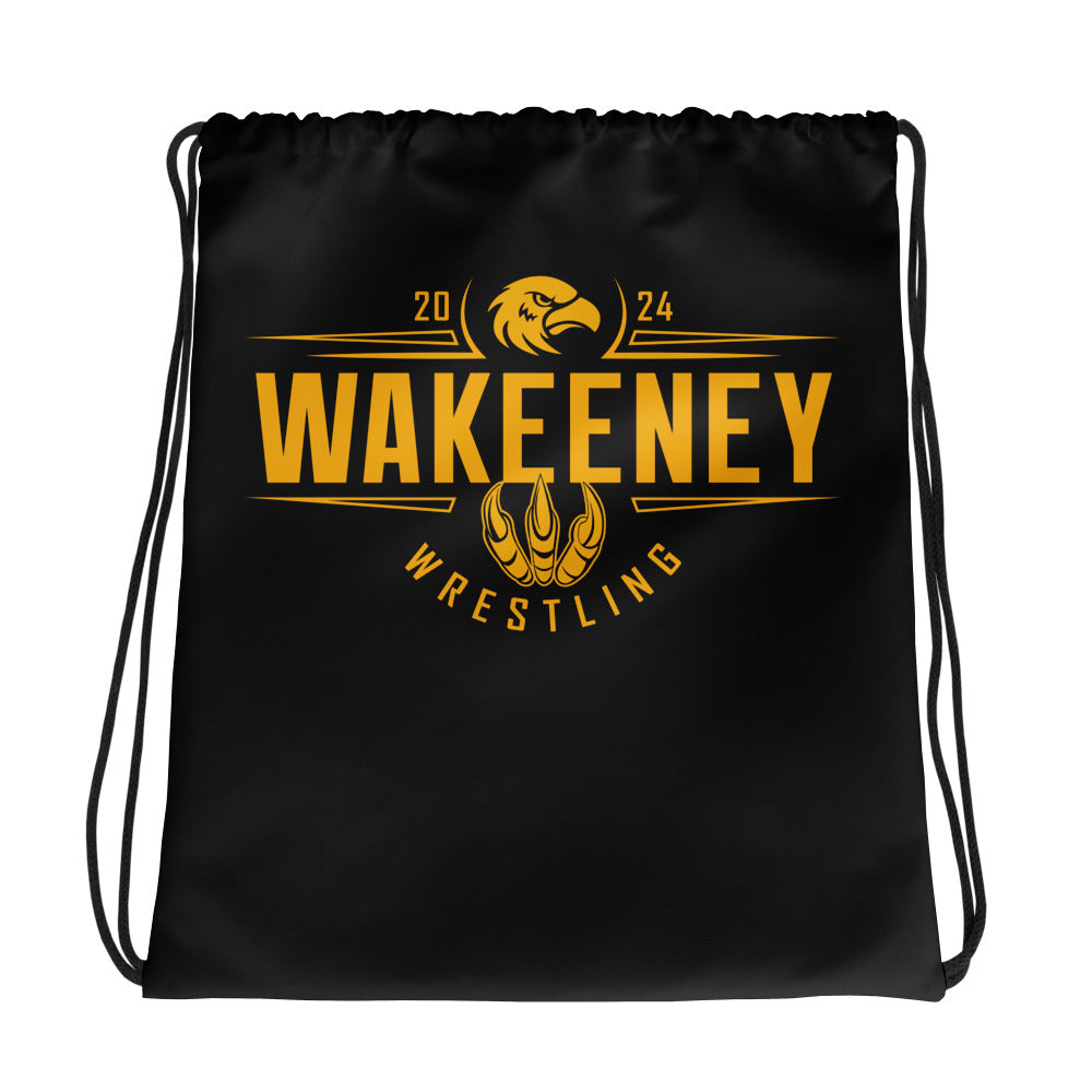 Wakeeney Wrestling Club Drawstring bag