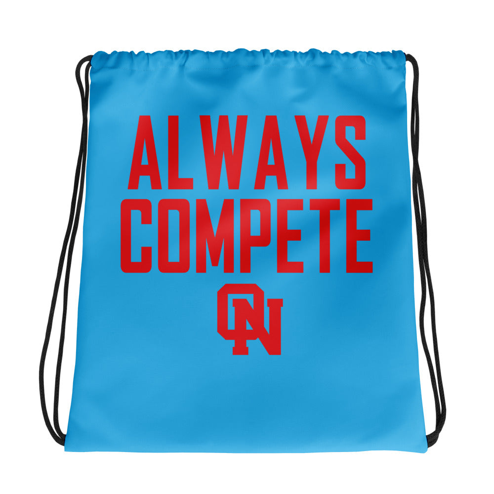 Olathe North Track & Field Always Compete Drawstring bag