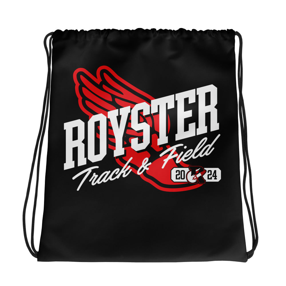 Royster Rockets Track & Field All-Over Print Drawstring Bag