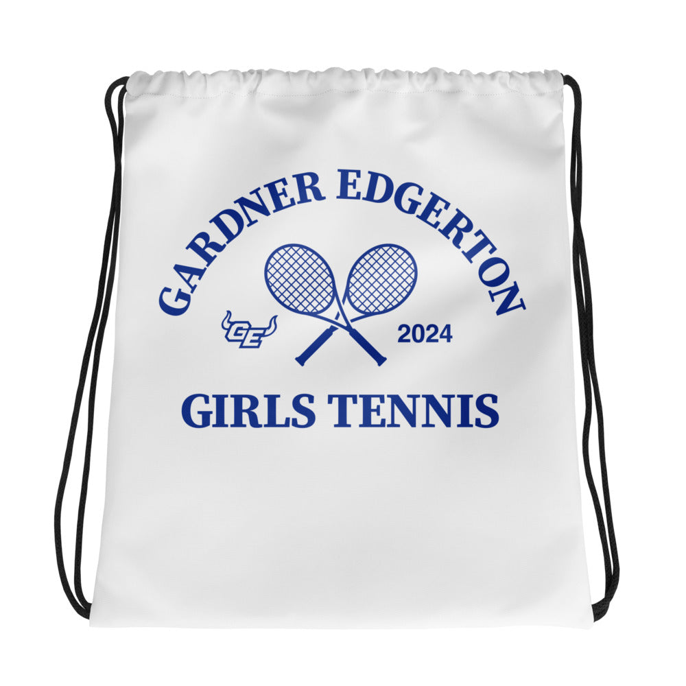 Gardner Edgerton Tennis All-Over Print Drawstring Bag