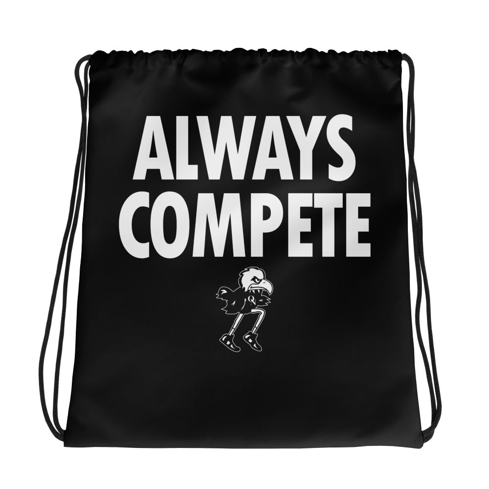 Olathe North XC Always Compete All-Over Print Drawstring Bag