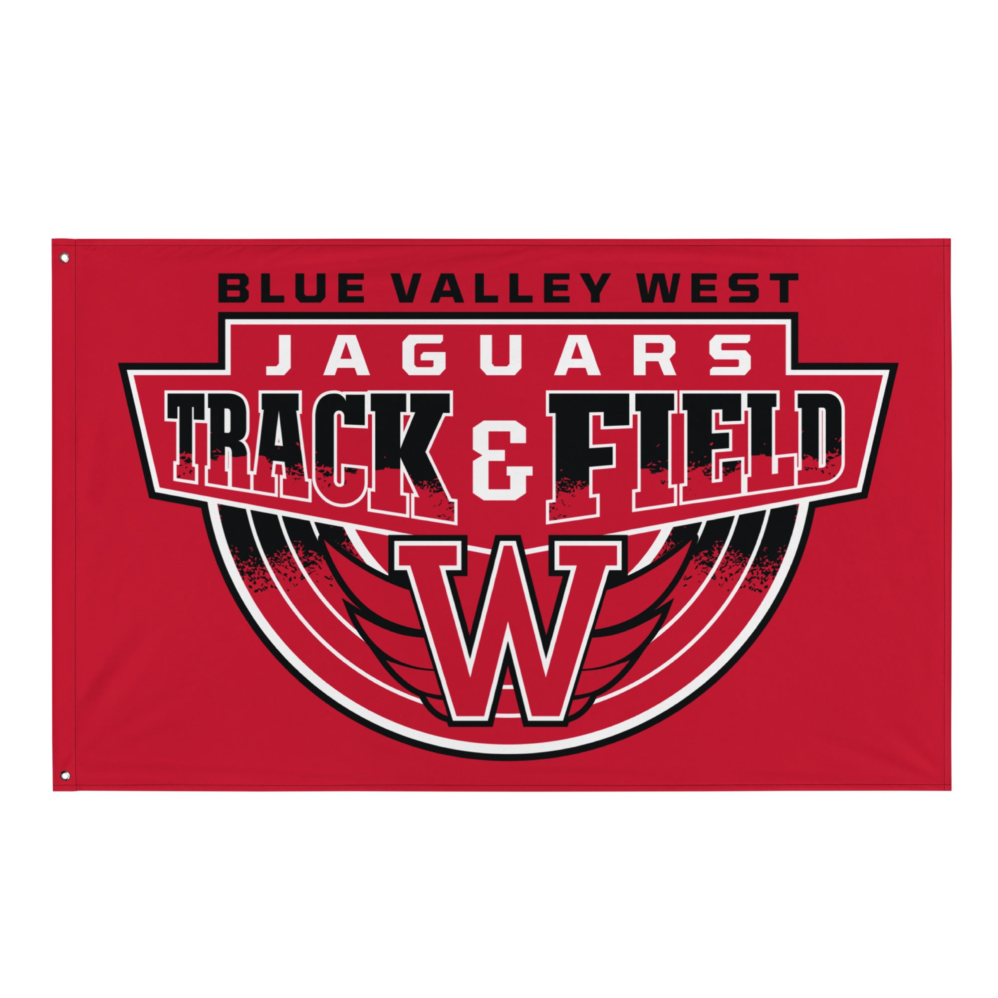 Blue Valley West Track & Field All-Over Print Flag