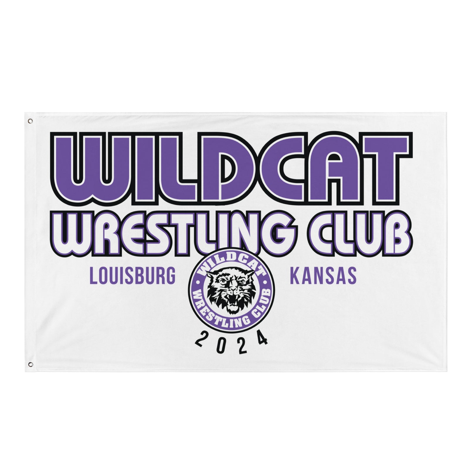 Wildcat Wrestling Club (Louisburg) All-Over Print Flag