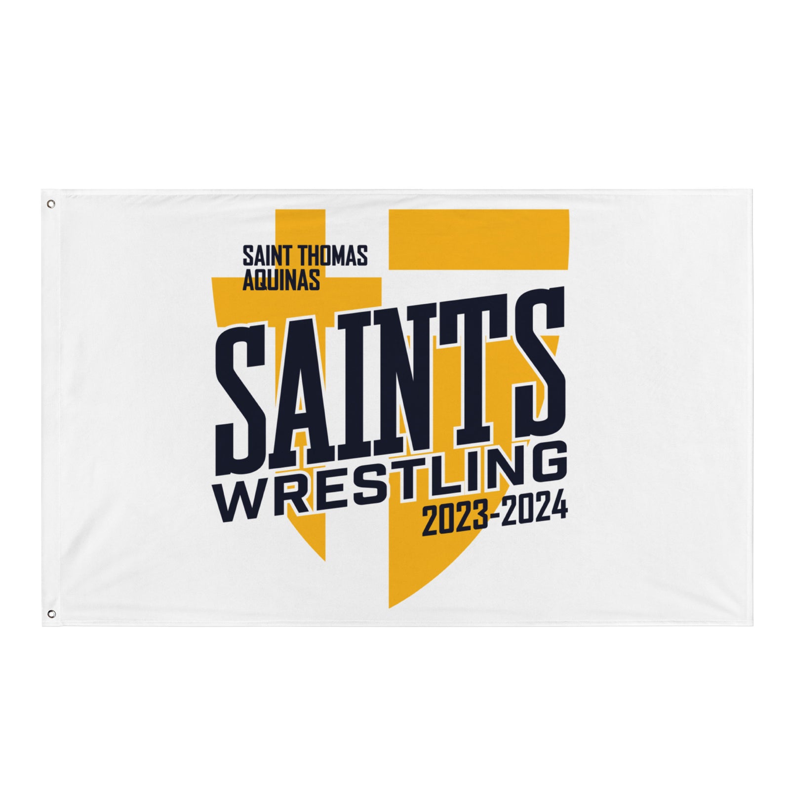 Saint Thomas Aquinas Wrestling All-Over Print Flag