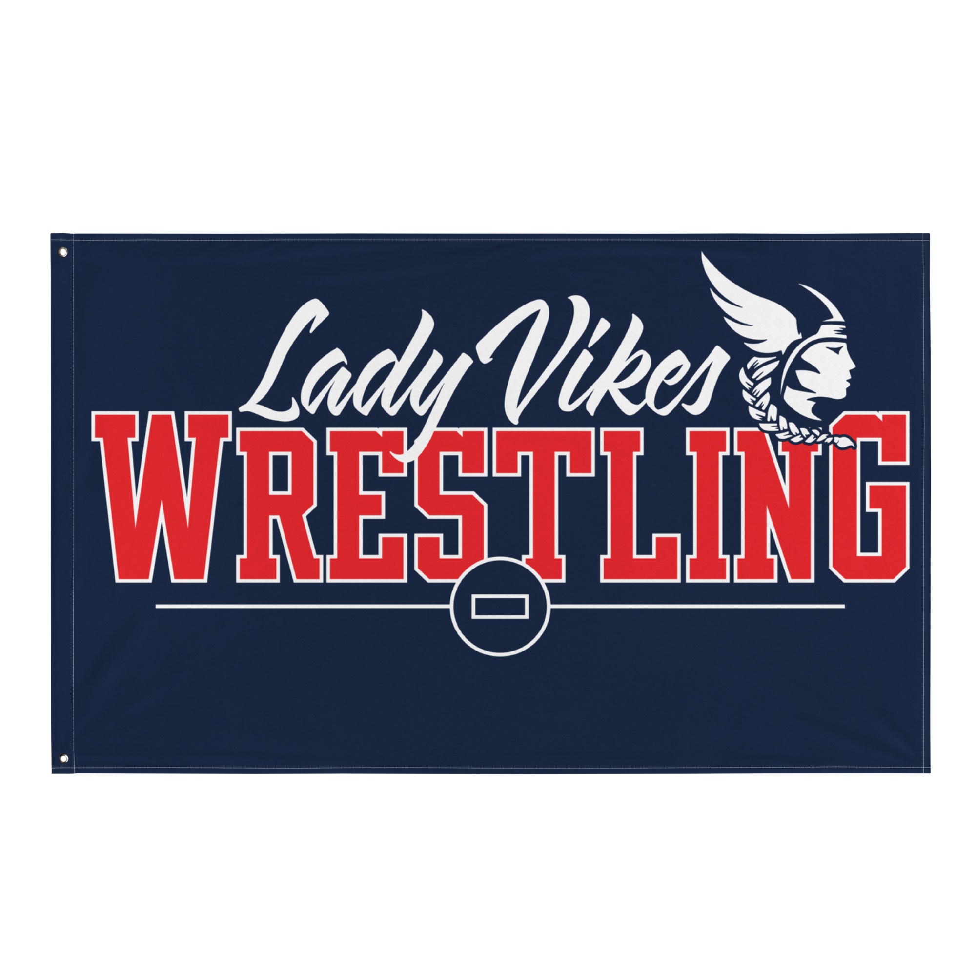 Lady Vikes Wrestling All-Over Print Flag