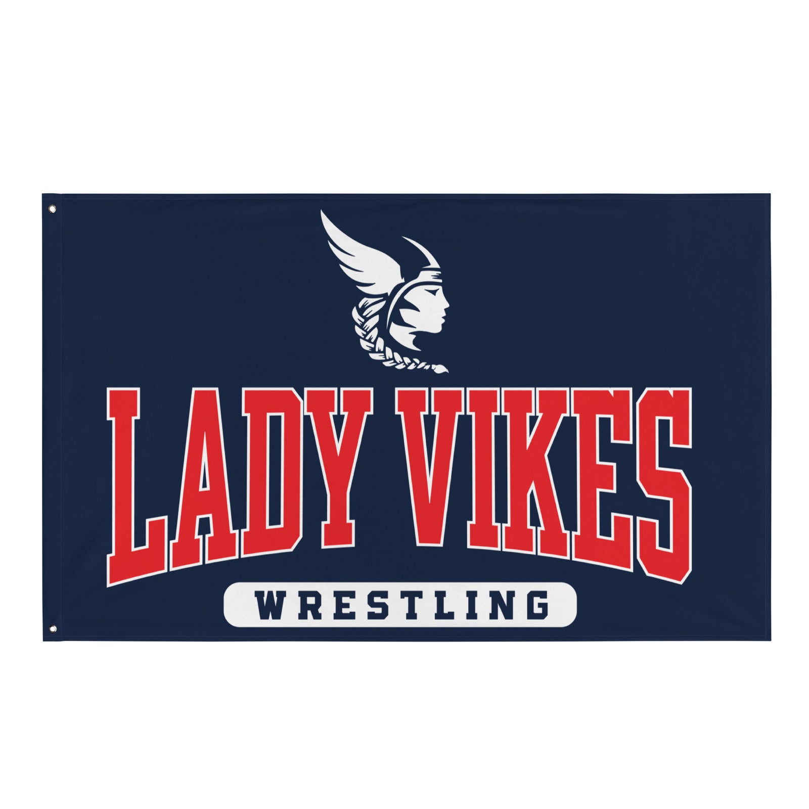 Lady Vikes Wrestling All-Over Print Flag