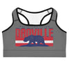 Danville Wrestling Club Grey All-Over Print Sports Bra