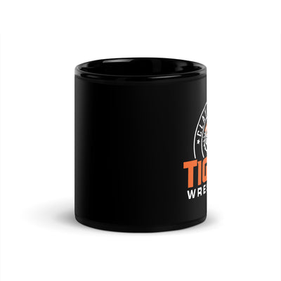 Clay Center Wrestling Black Glossy Mug